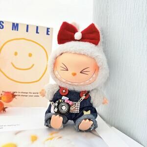 Clothes only!! Labubu 17cm keychain cute custom clothes outfits - LBB042